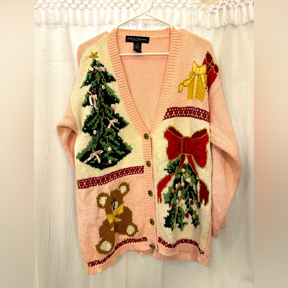 Vintage Ugly Christmas Cardigan Sweater